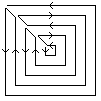 chart of stitch path for granny square