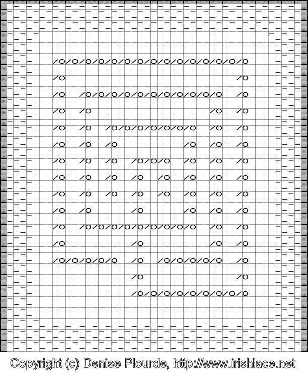 labyrinth washcloth chart, click for larger view